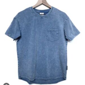 Little Bipsy Acid Wash Tee in Blue